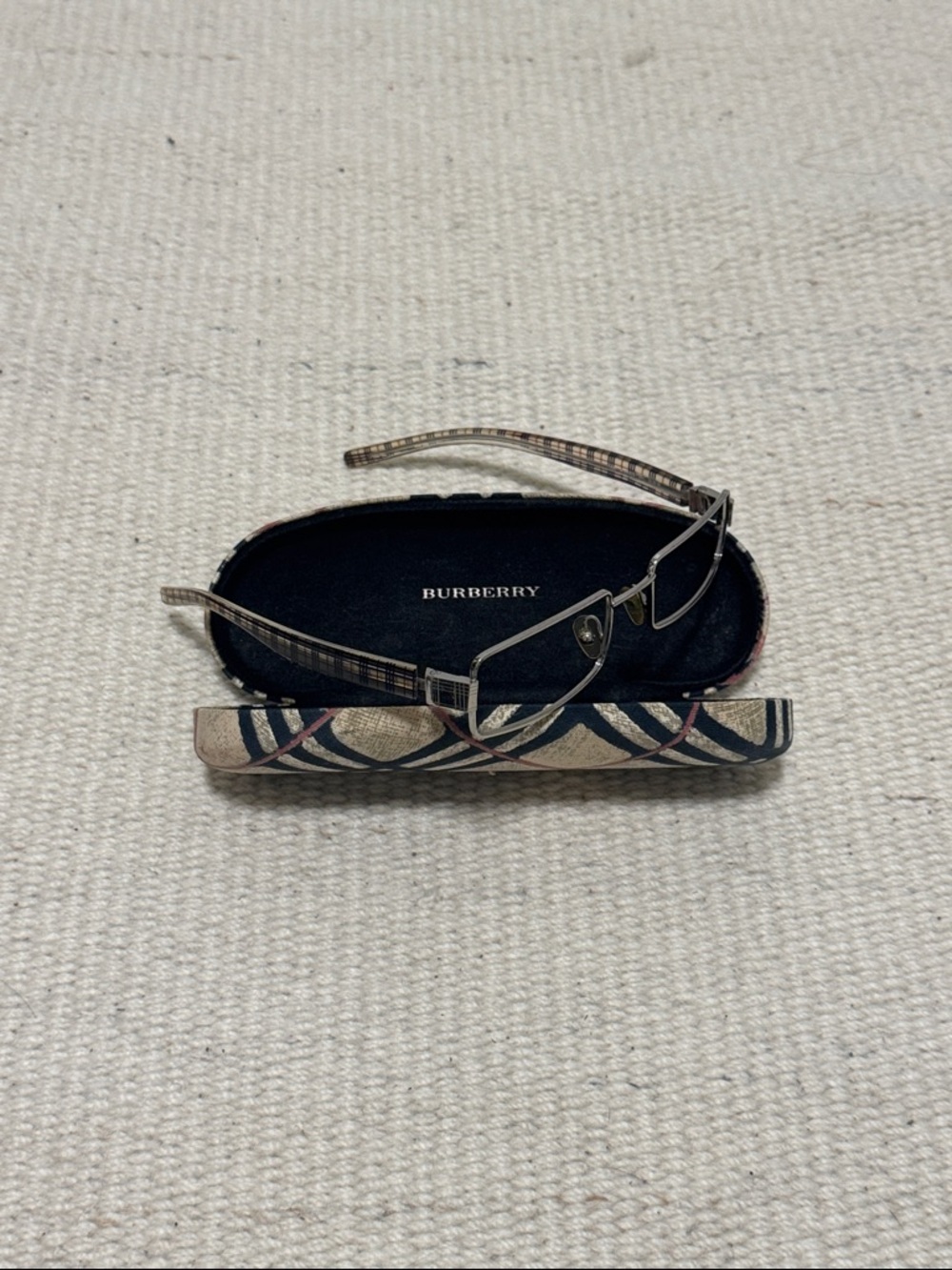 Burberry Silver Rim Glasses
